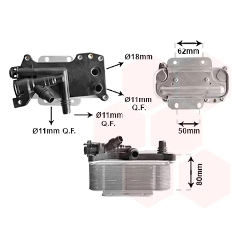 Chladič oleja automatickej prevodovky VAN WEZEL 06013709