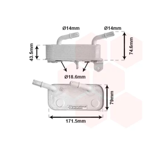 Chladič oleja automatickej prevodovky VAN WEZEL 06013753