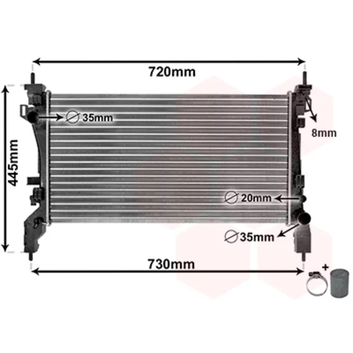 Chladič motora VAN WEZEL 17002385