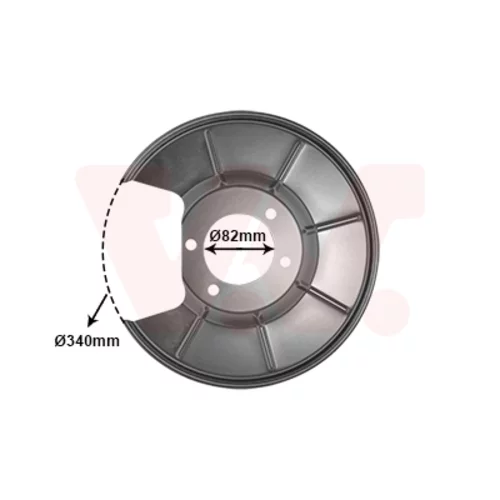 Ochranný plech proti rozstreku, Brzdový kotúč VAN WEZEL 1881373