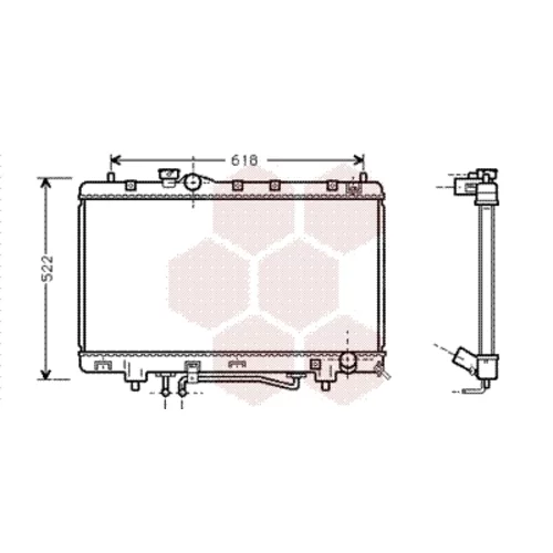 Chladič motora VAN WEZEL 53002242