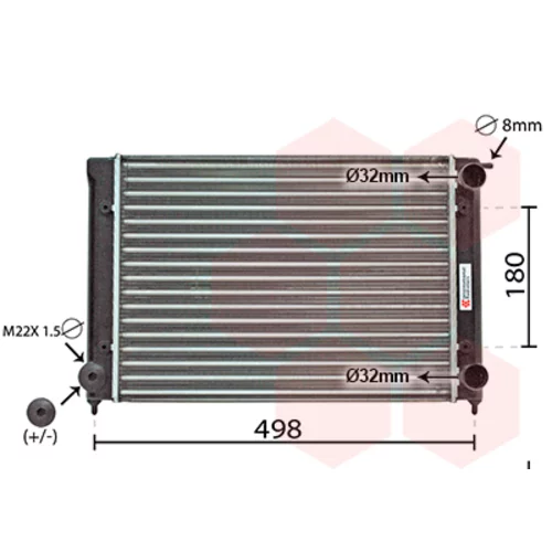 Chladič motora VAN WEZEL 58002040