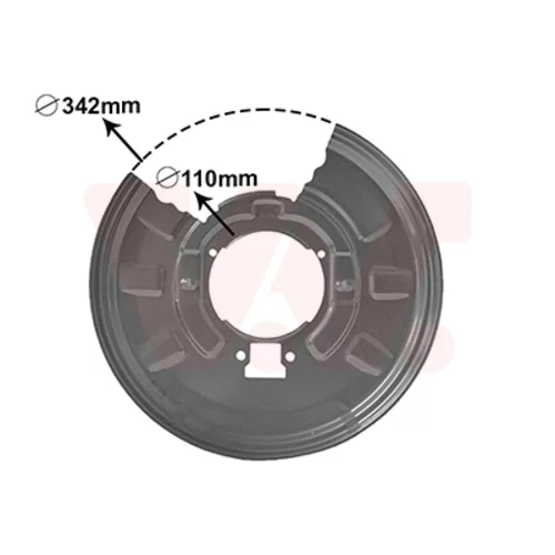Ochranný plech proti rozstreku, Brzdový kotúč VAN WEZEL 0649374