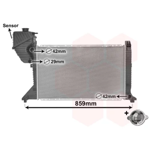 Chladič motora VAN WEZEL 30002300