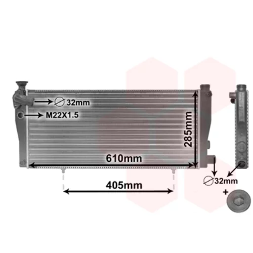 Chladič motora VAN WEZEL 40002099