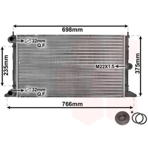 Chladič motora VAN WEZEL 58002188