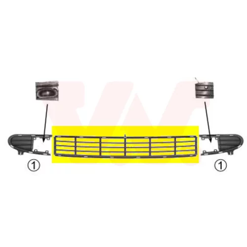 Vetracia mriežka v nárazníku VAN WEZEL 5878590