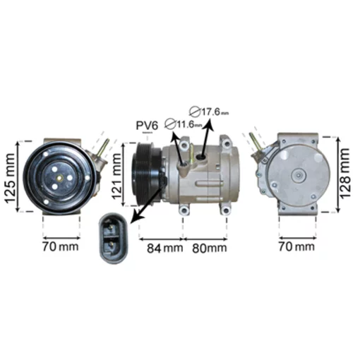 Kompresor klimatizácie VAN WEZEL 0800K037