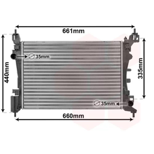 Chladič motora VAN WEZEL 17002318