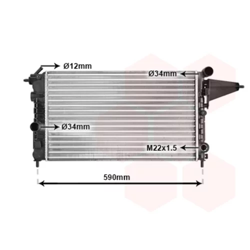 Chladič motora VAN WEZEL 37002161