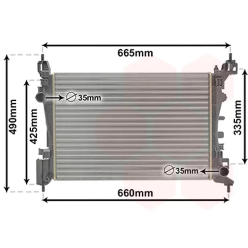 Chladič motora VAN WEZEL 37002574