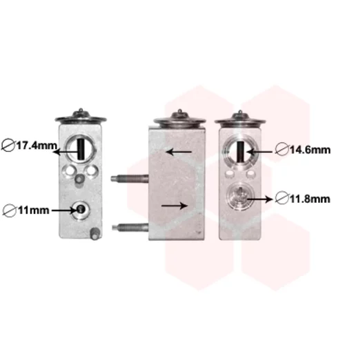 Expanzný ventil klimatizácie VAN WEZEL 40001383