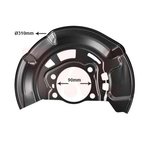 Ochranný plech proti rozstreku, Brzdový kotúč VAN WEZEL 5470372