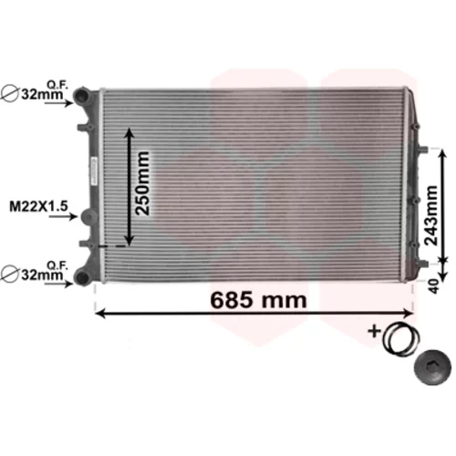 Chladič motora VAN WEZEL 76002008