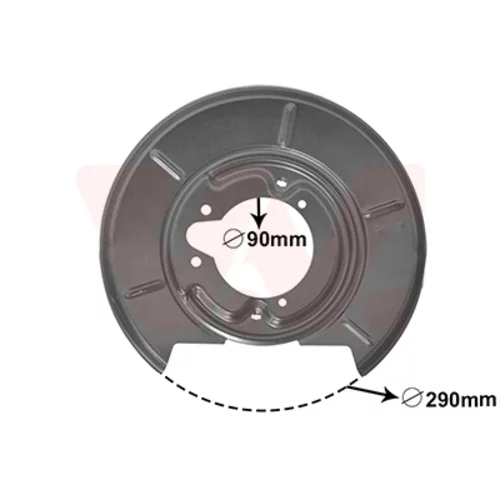 Ochranný plech proti rozstreku, Brzdový kotúč VAN WEZEL 0620373