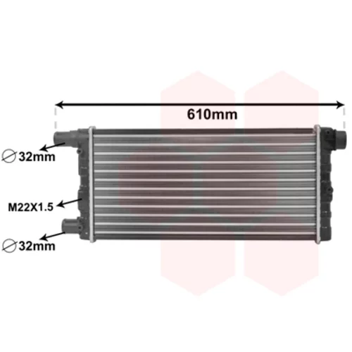 Chladič motora VAN WEZEL 17002115