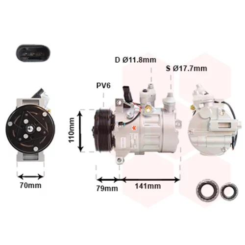 Kompresor klimatizácie VAN WEZEL 3001K710