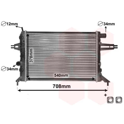 Chladič motora VAN WEZEL 37002272