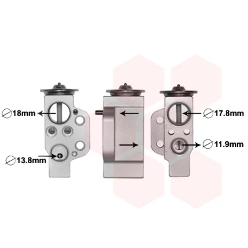 Expanzný ventil klimatizácie VAN WEZEL 03001351