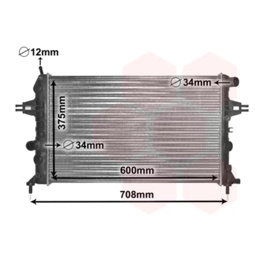 Chladič motora VAN WEZEL 37002296