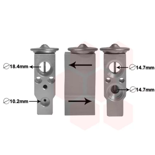 Expanzný ventil klimatizácie VAN WEZEL 51001094