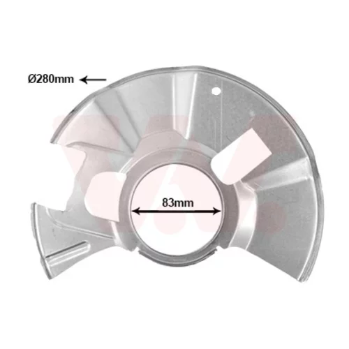 Ochranný plech proti rozstreku, Brzdový kotúč VAN WEZEL 2741372