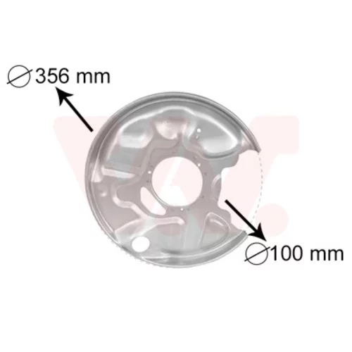 Ochranný plech proti rozstreku, Brzdový kotúč VAN WEZEL 3029374