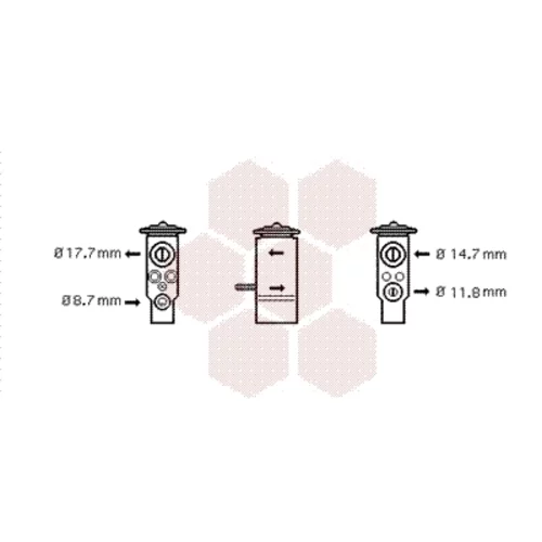 Expanzný ventil klimatizácie VAN WEZEL 30001111