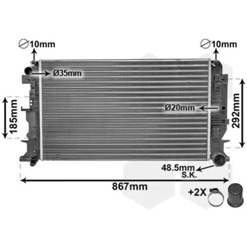 Chladič motora VAN WEZEL 58002271