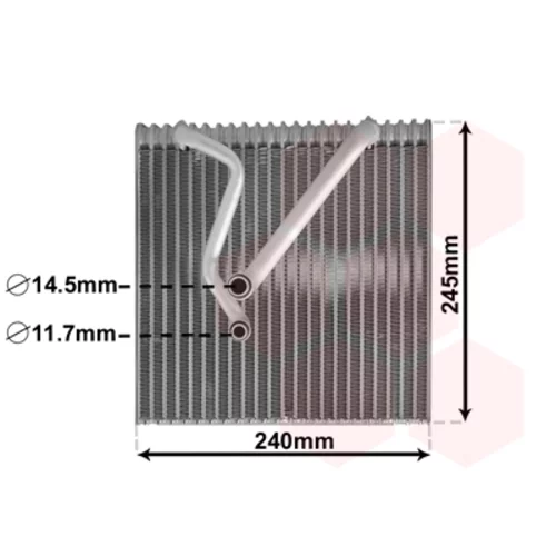 Výparník klimatizácie VAN WEZEL 5800V241