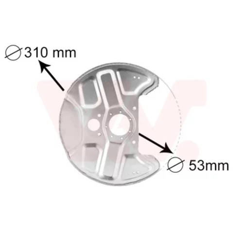 Ochranný plech proti rozstreku, Brzdový kotúč VAN WEZEL 5994372