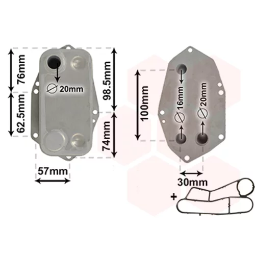Chladič motorového oleja VAN WEZEL 06003571