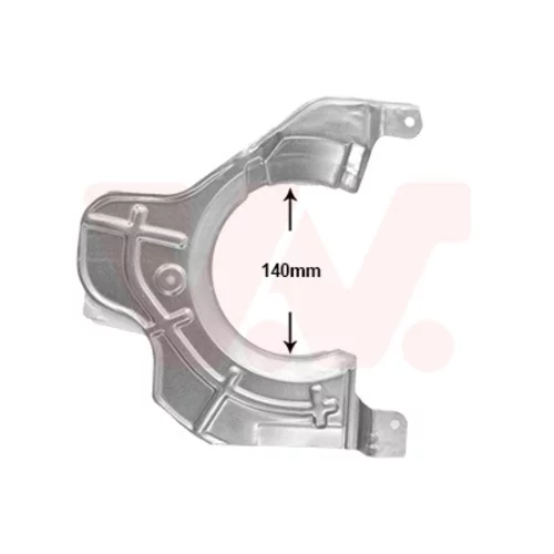 Ochranný plech proti rozstreku, Brzdový kotúč VAN WEZEL 1651371