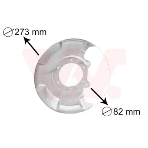 Ochranný plech proti rozstreku, Brzdový kotúč VAN WEZEL 5810371