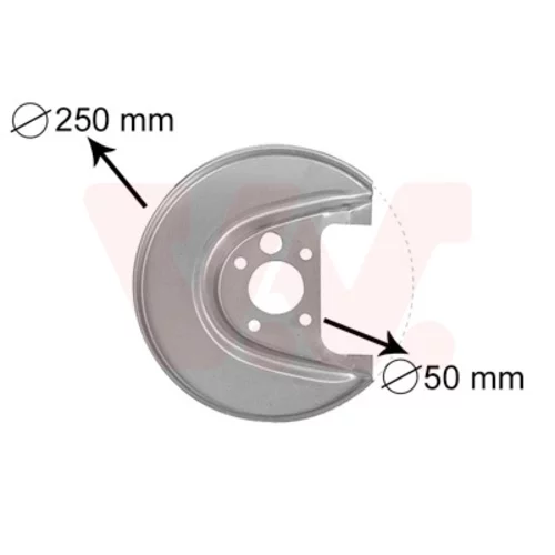 Ochranný plech proti rozstreku, Brzdový kotúč VAN WEZEL 5888373