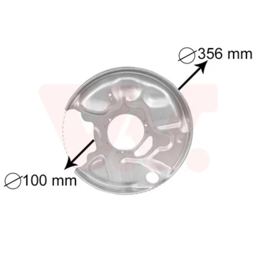 Ochranný plech proti rozstreku, Brzdový kotúč VAN WEZEL 3029373