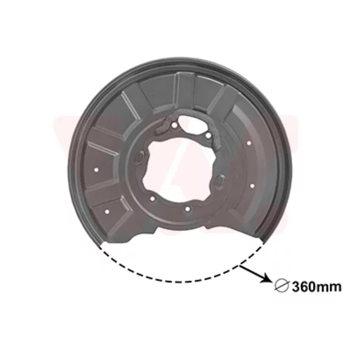 Ochranný plech proti rozstreku, Brzdový kotúč VAN WEZEL 3044373