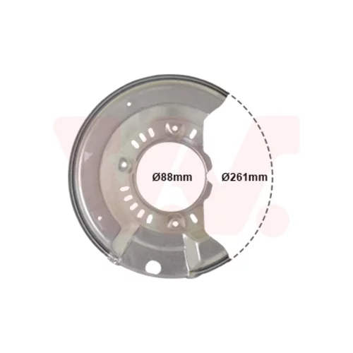 Ochranný plech proti rozstreku, Brzdový kotúč VAN WEZEL 5430371