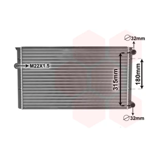 Chladič motora VAN WEZEL 58002105