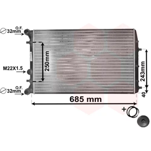 Chladič motora VAN WEZEL 76002006