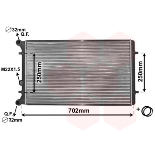 Chladič motora VAN WEZEL 03002155