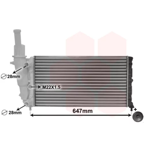 Chladič motora VAN WEZEL 17002140