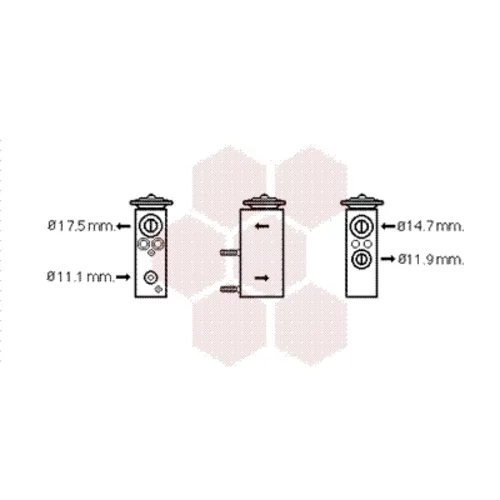 Expanzný ventil klimatizácie VAN WEZEL 40001348