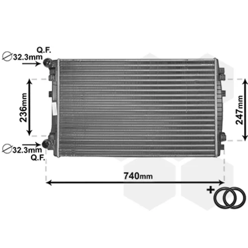 Chladič motora VAN WEZEL 58002338