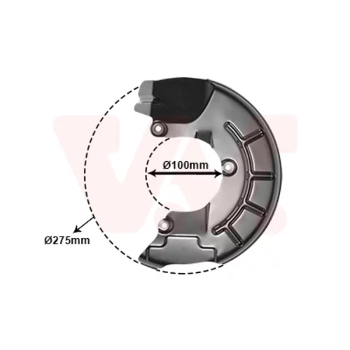 Ochranný plech proti rozstreku, Brzdový kotúč VAN WEZEL 5829371