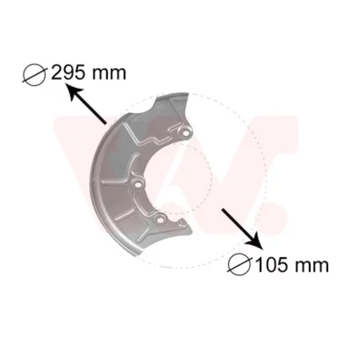 Ochranný plech proti rozstreku, Brzdový kotúč VAN WEZEL 5888372