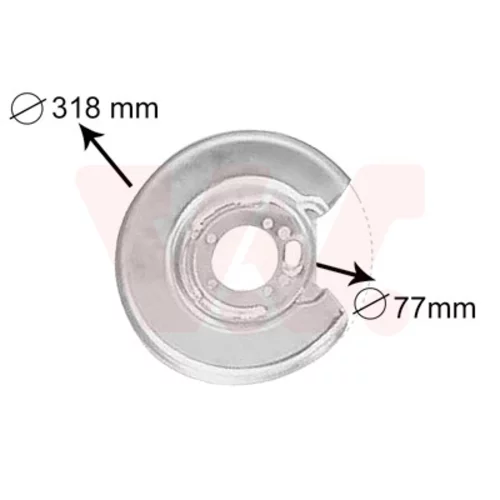 Ochranný plech proti rozstreku, Brzdový kotúč VAN WEZEL 5994373
