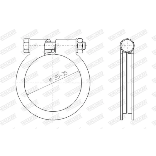 Svorka výfukového systému WALKER 81833 - obr. 2