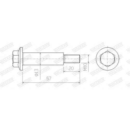 Skrutka pre výfukový systém WALKER 83155 - obr. 2