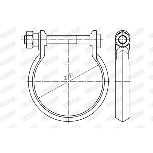 Svorka výfukového systému WALKER 80910 - obr. 2